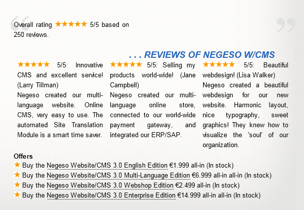 Rich Fragmentos en el sitio web Negeso